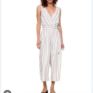 Gap Striped Sleeveless Wrap Jumpsuit size XXL